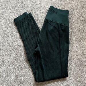 Aerie Offline Waffle Green Leggings